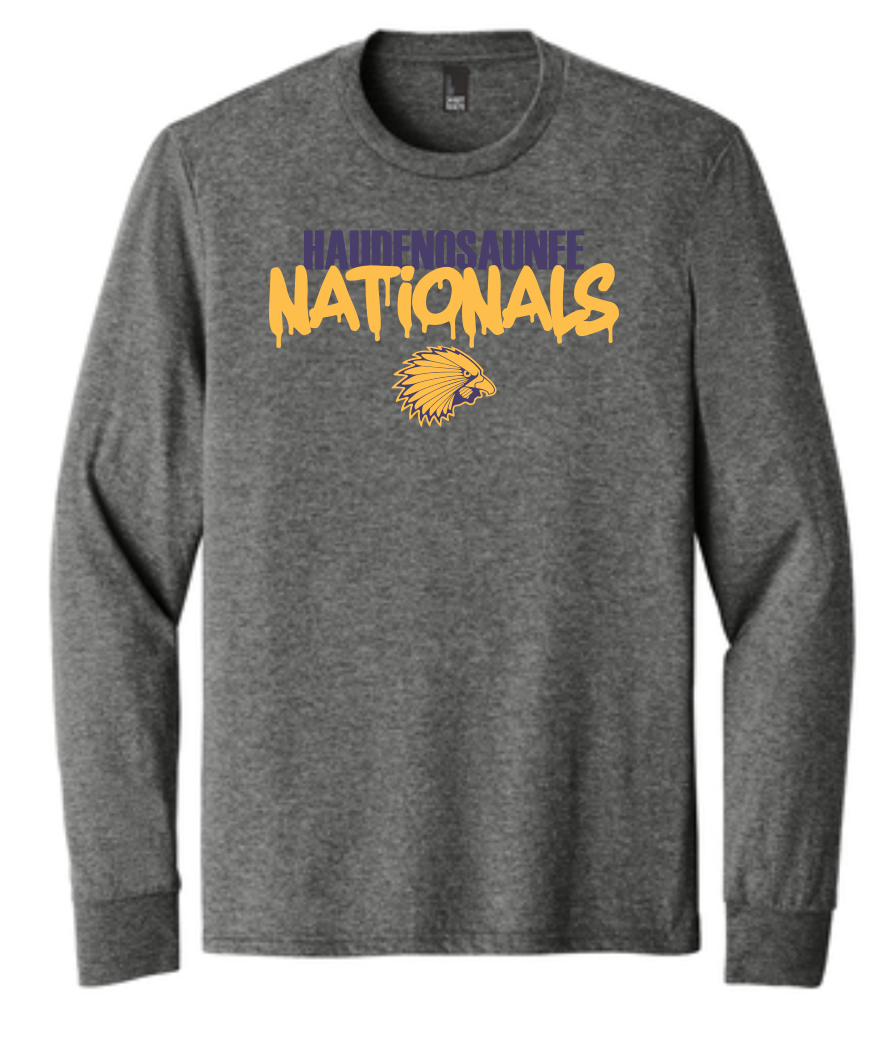 Adult/Youth Haudenosaunee Drip Tri Blend Long Sleeve